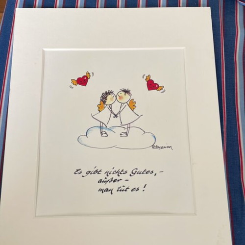 Paper picture with signature like new