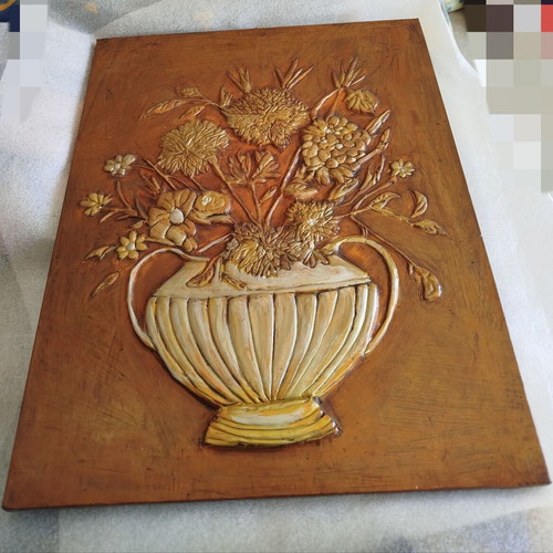 Vintage chalcography painting used, 51x40 cm