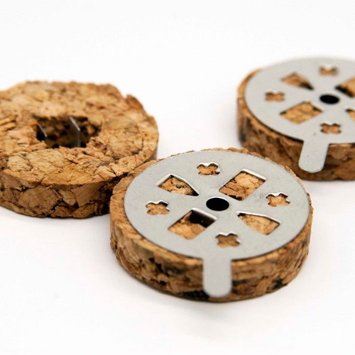 Round candle holders new from natural cork, pack of 10