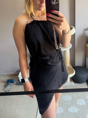 Zara top used, size M, black see-through