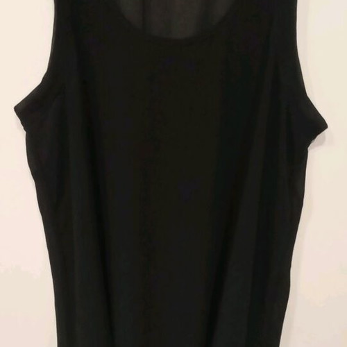 Blouse top black like new, tulle fabric texture