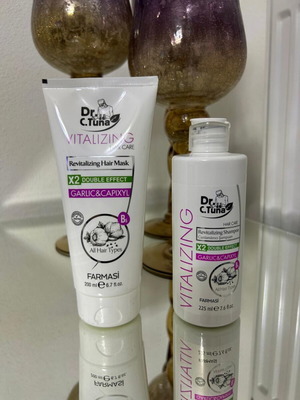 Dr. C. Tuna Vitalizing Hair Mask and Shampoo with Garlic and Capixyl new