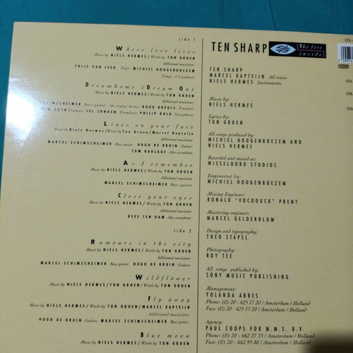 Ten Sharp The Fire Inside vinyl record