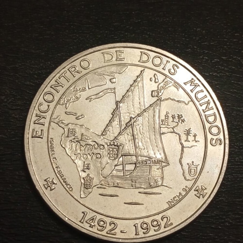 Portuguese 1000 Escudos Silver Coin 1992 commemorative, like new