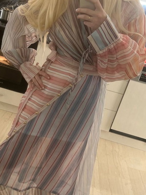 Zimmermann wrap dress new, multicolor, linen and silk