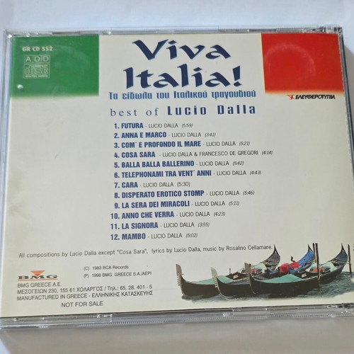 Viva Italia! Lucio Dalla CD used