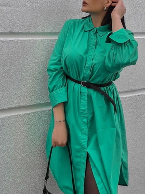 Shirt dress green like new
