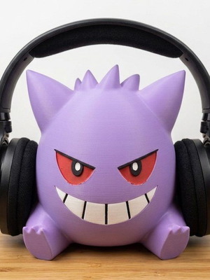 Gengar 3D printed headphone stand, gaming accessory