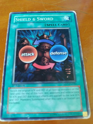 Shield and Sword Yu-Gi-Oh! card like new