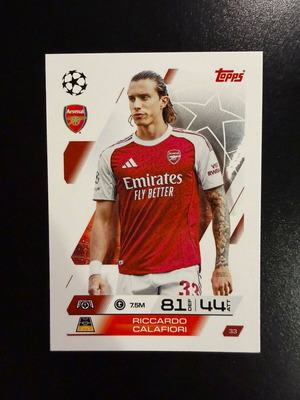Riccardo Calafiori 33 Topps UCL Match Attax Extra 2025/26 card new