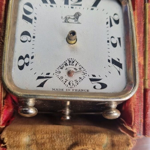 Carriage clock old used, works