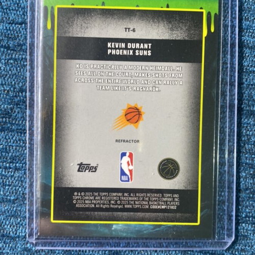 Topps Chrome Kevin Durant Phoenix Suns Tall Tales Green Refractor card new