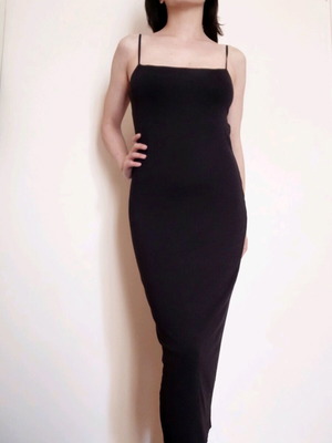 Kendall+Kylie Fitted Midi Dress S Like New Black
