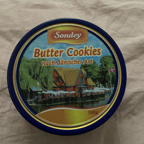 Sondey Butter Cookies metal box used, from Denmark