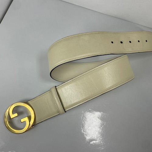 Gucci Blondie leather belt 75cm used, cream