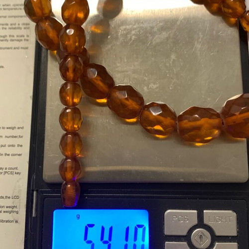 Natural amber Kaliningrad like new, cognac color 57cm