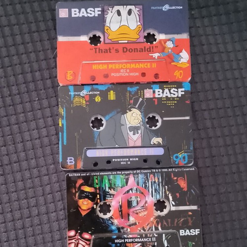 Batman Donald Duck BASF High Performance II cassette tapes used, 1995 collection
