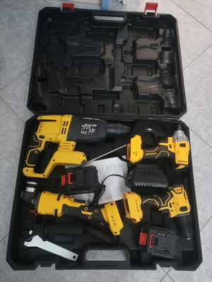 Tool set with 2 lithium batteries new