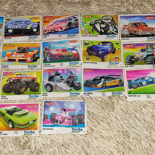 Turbo stickers used, incomplete series
