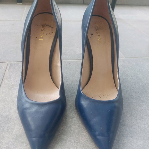 Prassini blue high-heeled shoes used, size 37