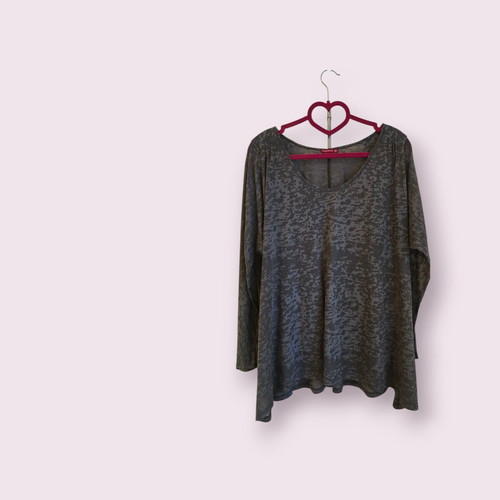 Pepperose blouse grey semi-transparent new, loose fit