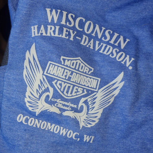 Harley-Davidson women's blouse M new with tags, heather royal blue