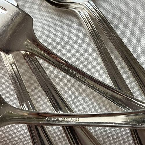 Vintage Oneida Modena silver-plated cutlery set 10 pieces used