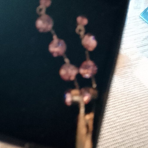 Long earrings with pink transparent stones new