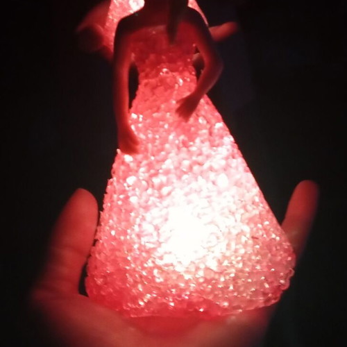 Princess figure with light new, height 15 cm