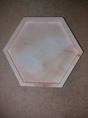 Handmade coaster like new porcelain in brown shades