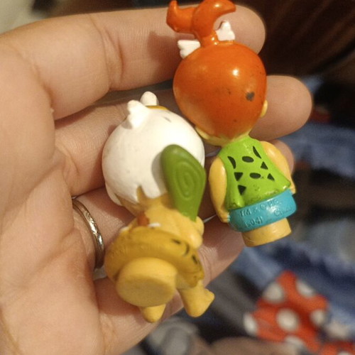 Vintage Flintstones figures Pebbles and Bamm-Bamm used