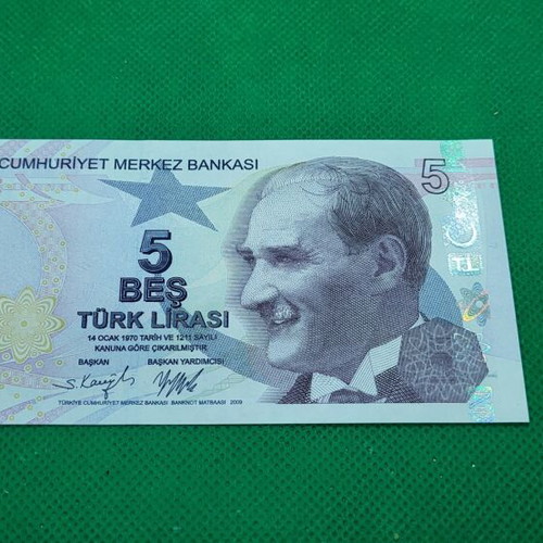 5 Lira banknote Turkey 2022 new