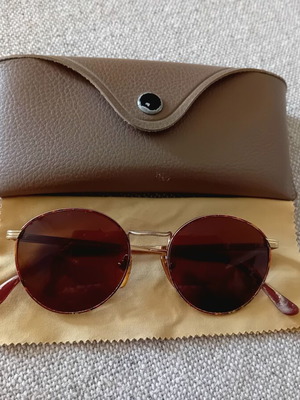 Marko Polo Venezia women's sunglasses, metal frame, brown and gold