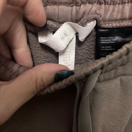H&M tracksuit used, beige, size Large, wide fit