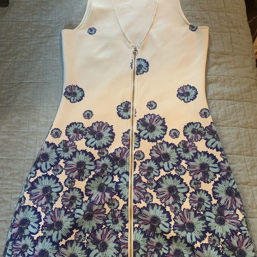 Pepe Jeans zipper shift mini dress Andy Warhol collection new, size S