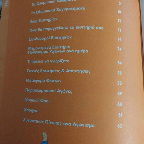 Official Ticket Guide Athens Olympics 2004 like new