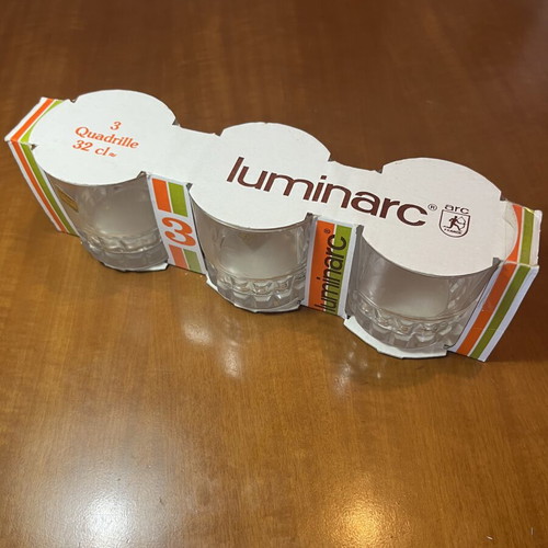 Luminarc Quadrille Vintage Σετ 3 Κρυστάλλινα Ποτήρια 32cl Καινούργιο