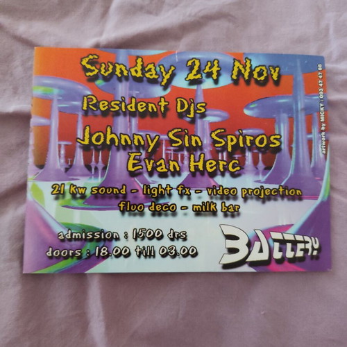 Rave Flyer Amorphia The World of Magic 1996 club event vintage