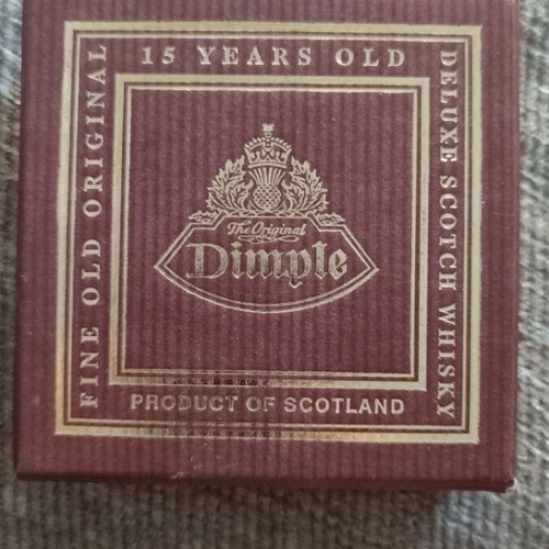 Dimple 15 Years Old vintage coaster set, 4 pieces, New Old Stock