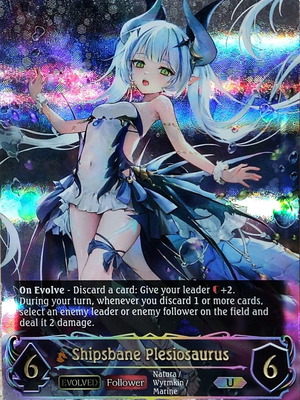 Shipsbane Plesiosaurus Ultimate Rare Shadowverse Evolve card near mint