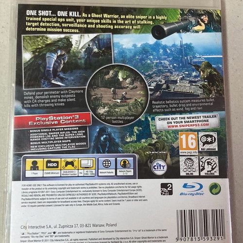 Sony PlayStation 3 Sniper Ghost Warrior in very good condition Price 10 Euros