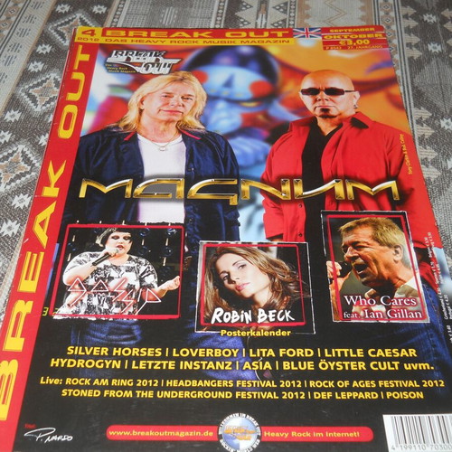Break Out German Magazine Issue 4/2012 like new, hard rock metal
