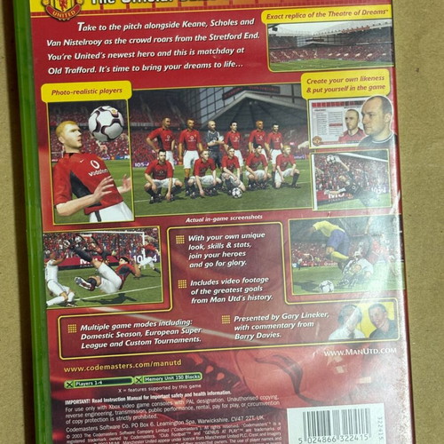 Manchester United Club Football Xbox game