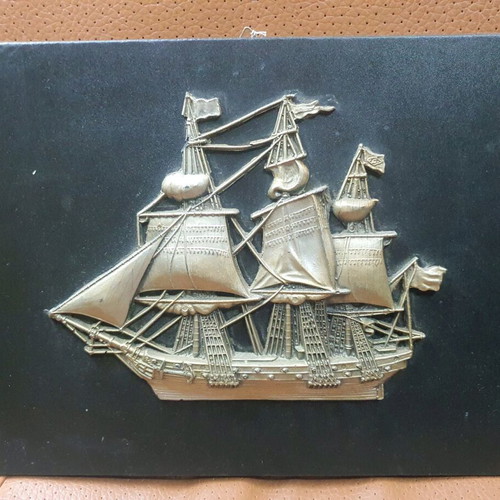 Ship painting used 30x25 cm