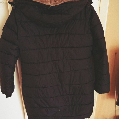 Black jacket used, size L, warm with wear marks