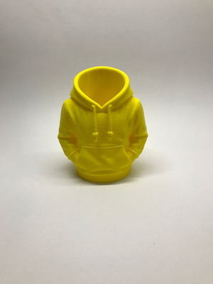 Hoodie 3D Printed Pen Holder Yellow Sweatshirt with Hood New