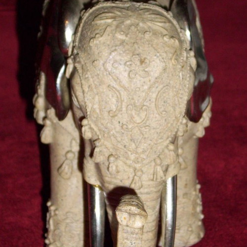 (FENG SHUI) DECORATIVE ELEPHANT (H:13cm-W:8.5cm-M:20cm-W: 620gr.)