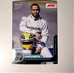 Topps Now F1 Formula 1 2022 Lewis Hamilton - Mercedes Petronass AMG - Record Most Starts
