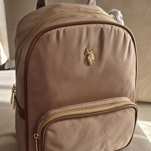 U.S. Polo Assn. backpack new, beige with brown details