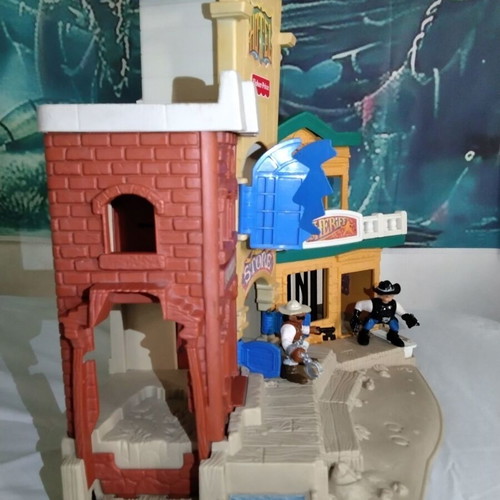 Fisher-Price Great Adventures Wild Western Town playset with 2 figures, 1996